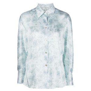 Vince Dahlia floral-print silk shirt